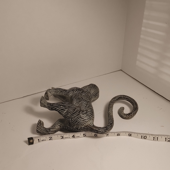 Cast Metal Monkey Figurine Sculpture - Picture 2 of 11